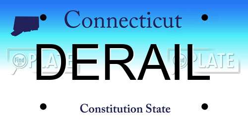 DERAIL Connecticut License Plate