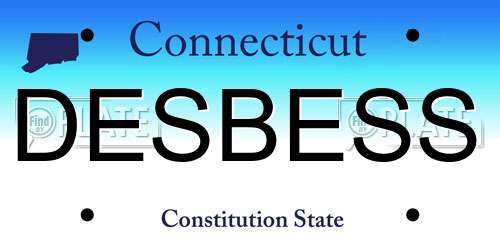 DESBESS Connecticut License Plate