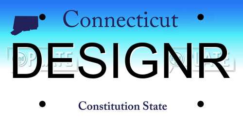 DESIGNR Connecticut License Plate