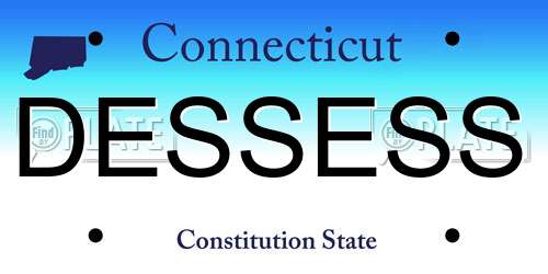 DESSESS Connecticut License Plate