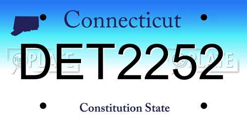 DET2252 Connecticut License Plate