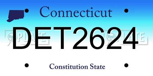 DET2624 Connecticut License Plate