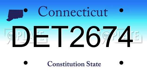 DET2674 Connecticut License Plate