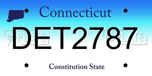 DET2787 Connecticut License Plate