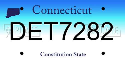 DET7282 Connecticut License Plate