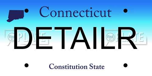 DETAILR Connecticut License Plate