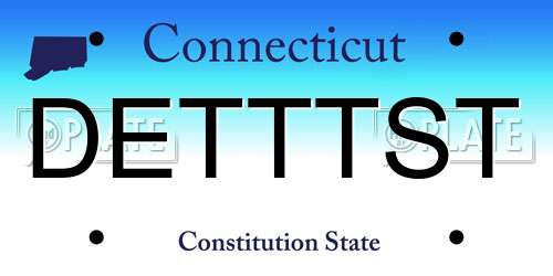 DETTTST Connecticut License Plate