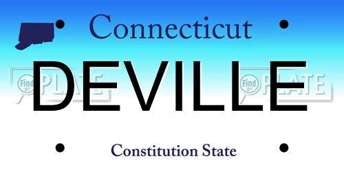 DEVILLE Connecticut License Plate