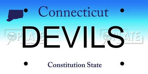 DEVILS Connecticut License Plate