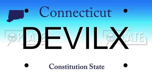 DEVILX Connecticut License Plate