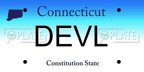 DEVL Connecticut License Plate