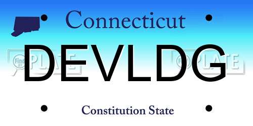 DEVLDG Connecticut License Plate