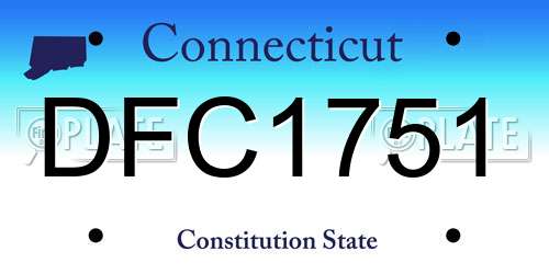 DFC1751 Connecticut License Plate