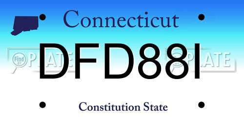 DFD88I Connecticut License Plate