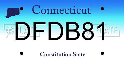 DFDB81 Connecticut License Plate