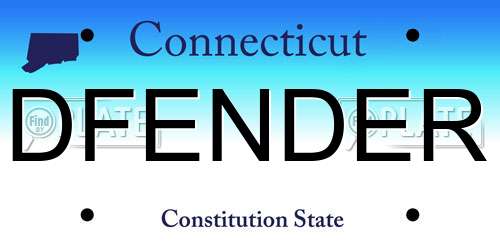 DFENDER Connecticut License Plate