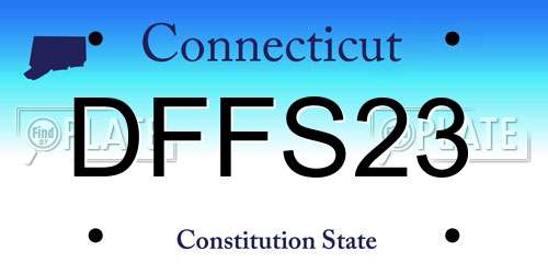 DFFS23 Connecticut License Plate