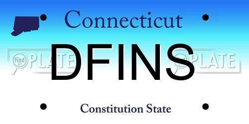 DFINS Connecticut License Plate