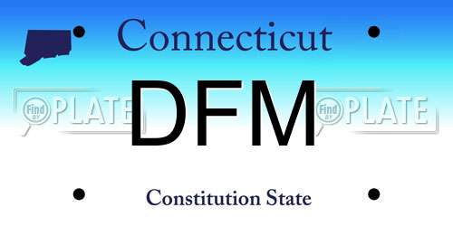DFM Connecticut License Plate