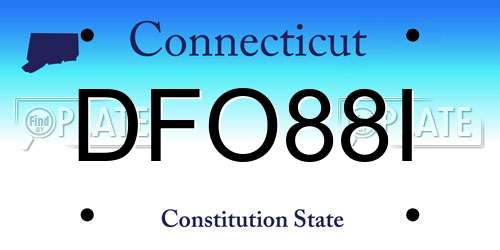 DFO88I Connecticut License Plate