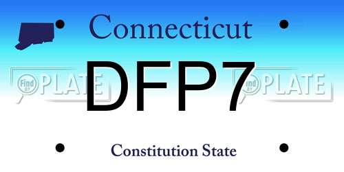 DFP7 Connecticut License Plate