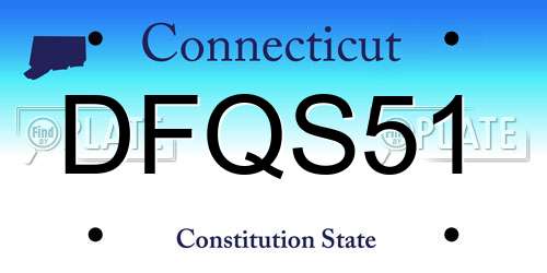 DFQS51 Connecticut License Plate
