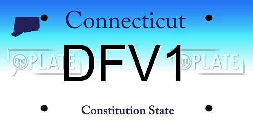 DFV1 Connecticut License Plate
