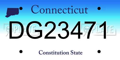 DG23471 Connecticut License Plate