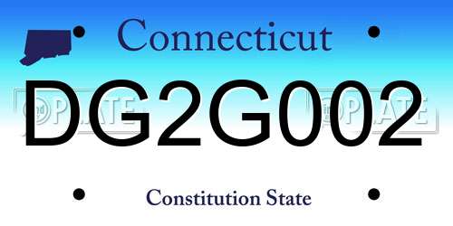 DG2G002 Connecticut License Plate