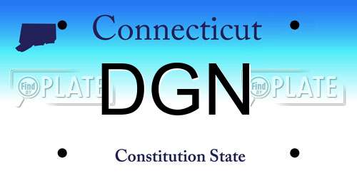 DGN Connecticut License Plate