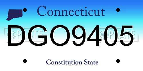 DGO9405 Connecticut License Plate