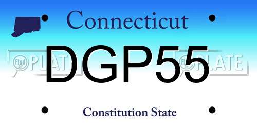 DGP55 Connecticut License Plate