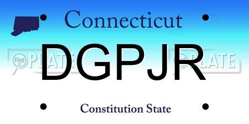 DGPJR Connecticut License Plate