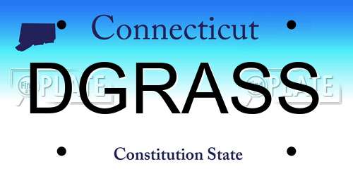 DGRASS Connecticut License Plate