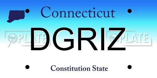 DGRIZ Connecticut License Plate