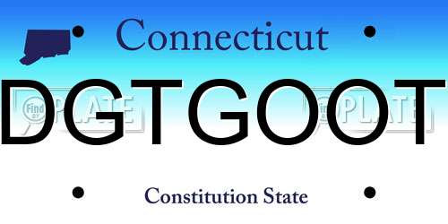 DGTGOOT Connecticut License Plate