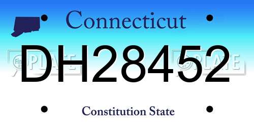 DH28452 Connecticut License Plate