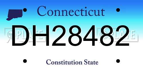 DH28482 Connecticut License Plate