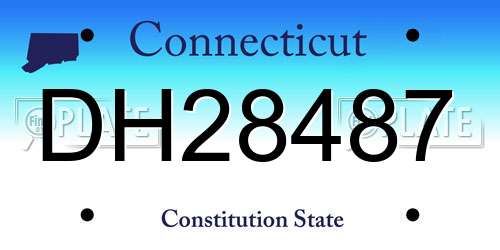 DH28487 Connecticut License Plate