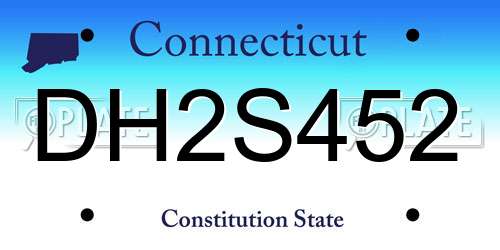 DH2S452 Connecticut License Plate