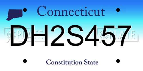 DH2S457 Connecticut License Plate