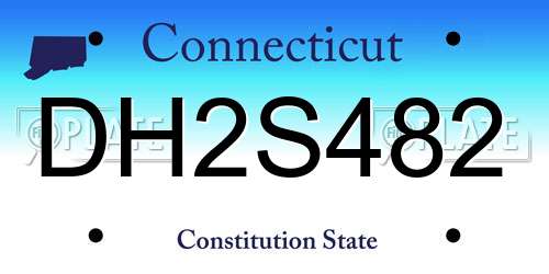 DH2S482 Connecticut License Plate