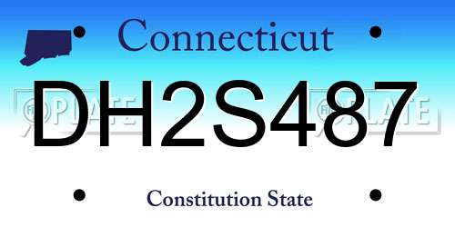 DH2S487 Connecticut License Plate