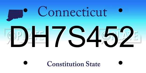 DH7S452 Connecticut License Plate