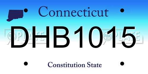 DHB1015 Connecticut License Plate