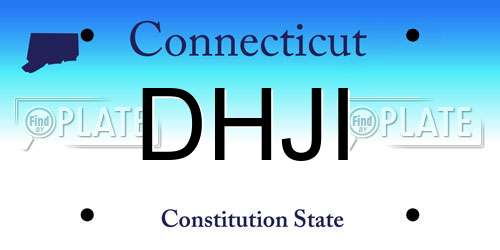DHJI Connecticut License Plate