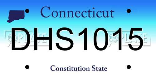 DHS1015 Connecticut License Plate