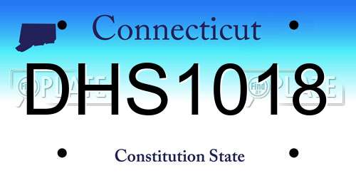 DHS1018 Connecticut License Plate