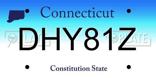 DHY81Z Connecticut License Plate