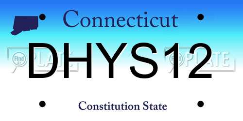 DHYS12 Connecticut License Plate